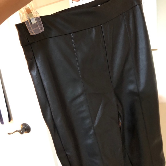 High waisted faux leather pants - Picture 3 of 3